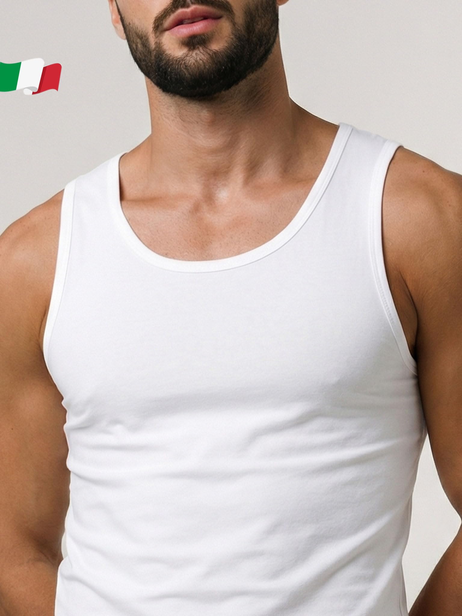 Egi 5300 Maglia Uomo Mezza Manica Cotone Bianco M