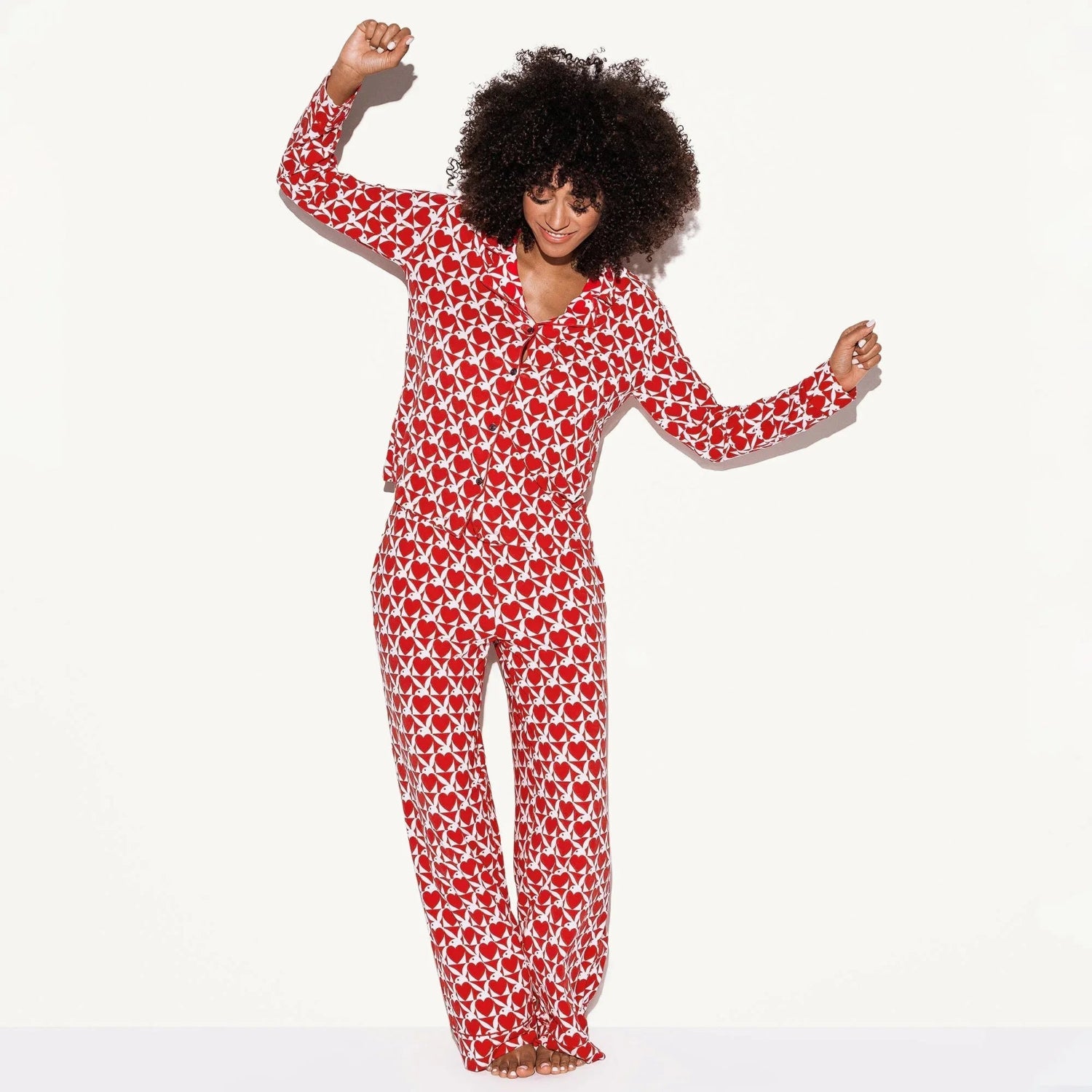 Playboy Red Slumber Party pigiama donna rosso modal