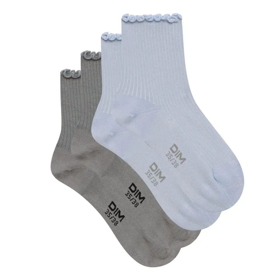 DIM Modal calze donna con volant pacco da 2 modal