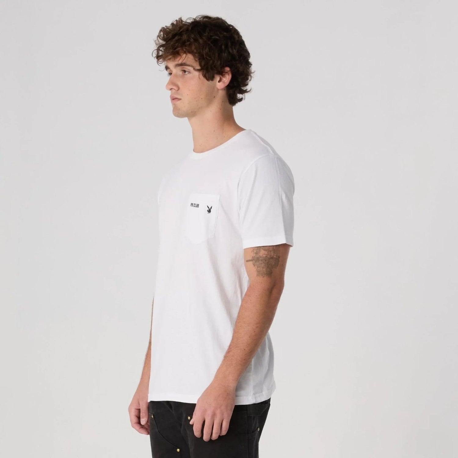 Playboy Club Pocket Tee t-shirt nera cotone