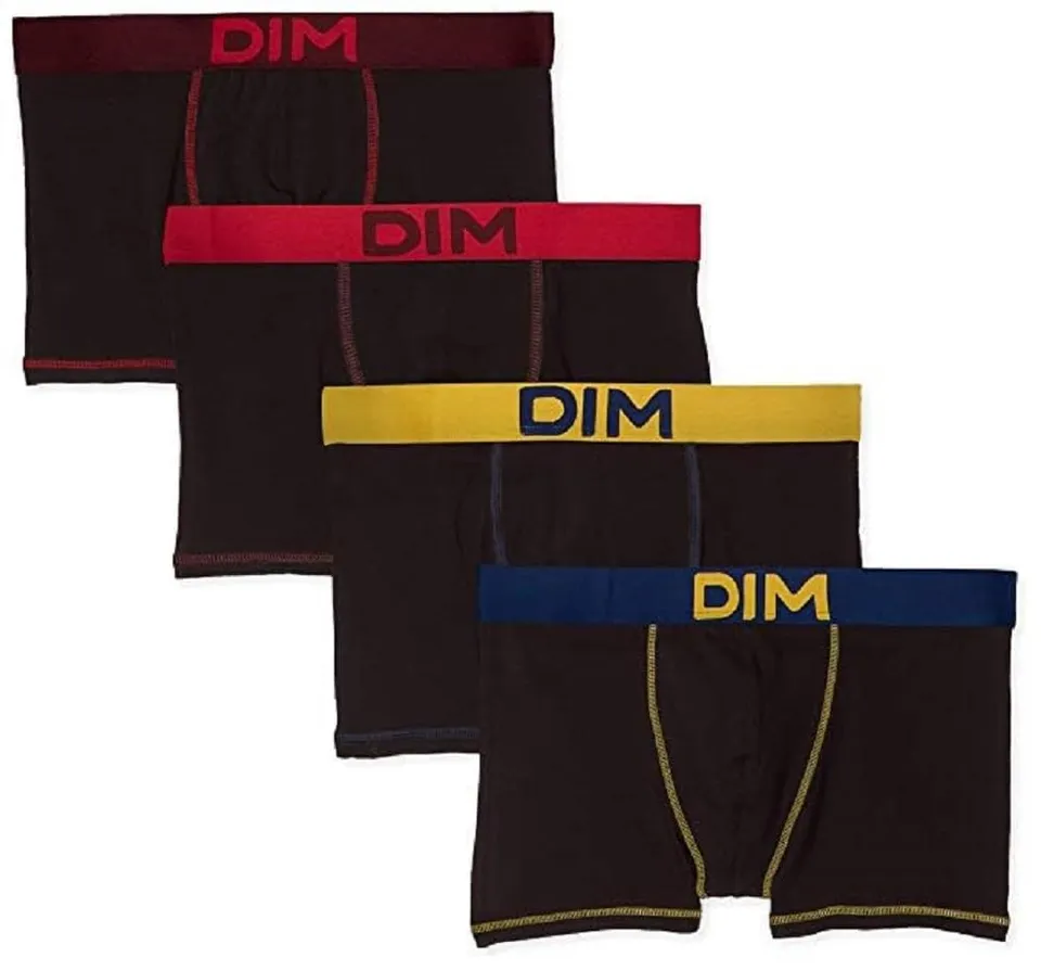 DIM Mix Colors Boxer Uomo 4 Pezzi Cotone Elastico