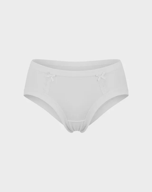 René Rofé Cotton Lace Hipster slip bianco S pizzo