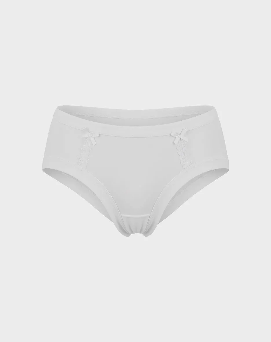 René Rofé Cotton Lace Hipster slip bianco S pizzo