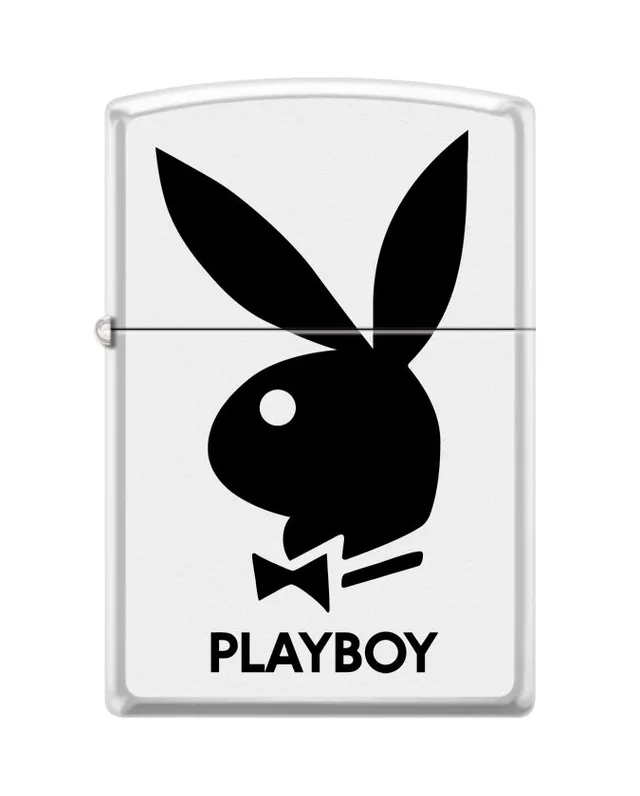 Playboy Logo accendino Zippo bianco antivento
