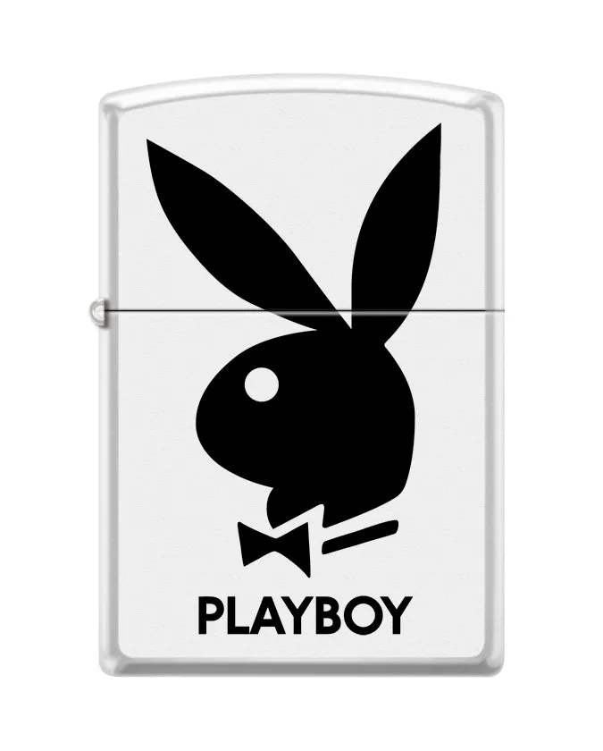 Playboy Logo accendino Zippo bianco antivento