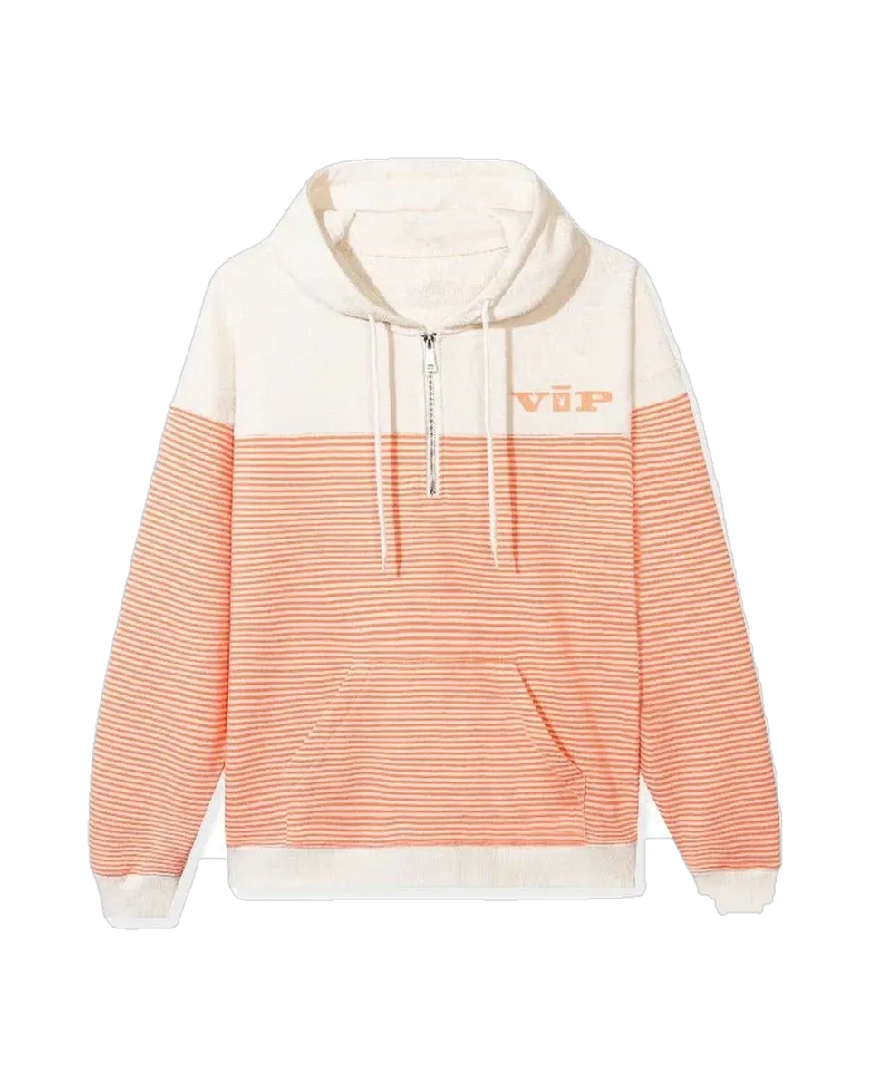Playboy VIP Club Drop Stripe Felpa Quarter Zip 100% cotone