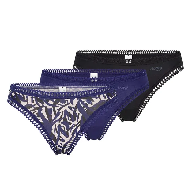 sloggi GO Crush String slip donna 3 pezzi pizzo