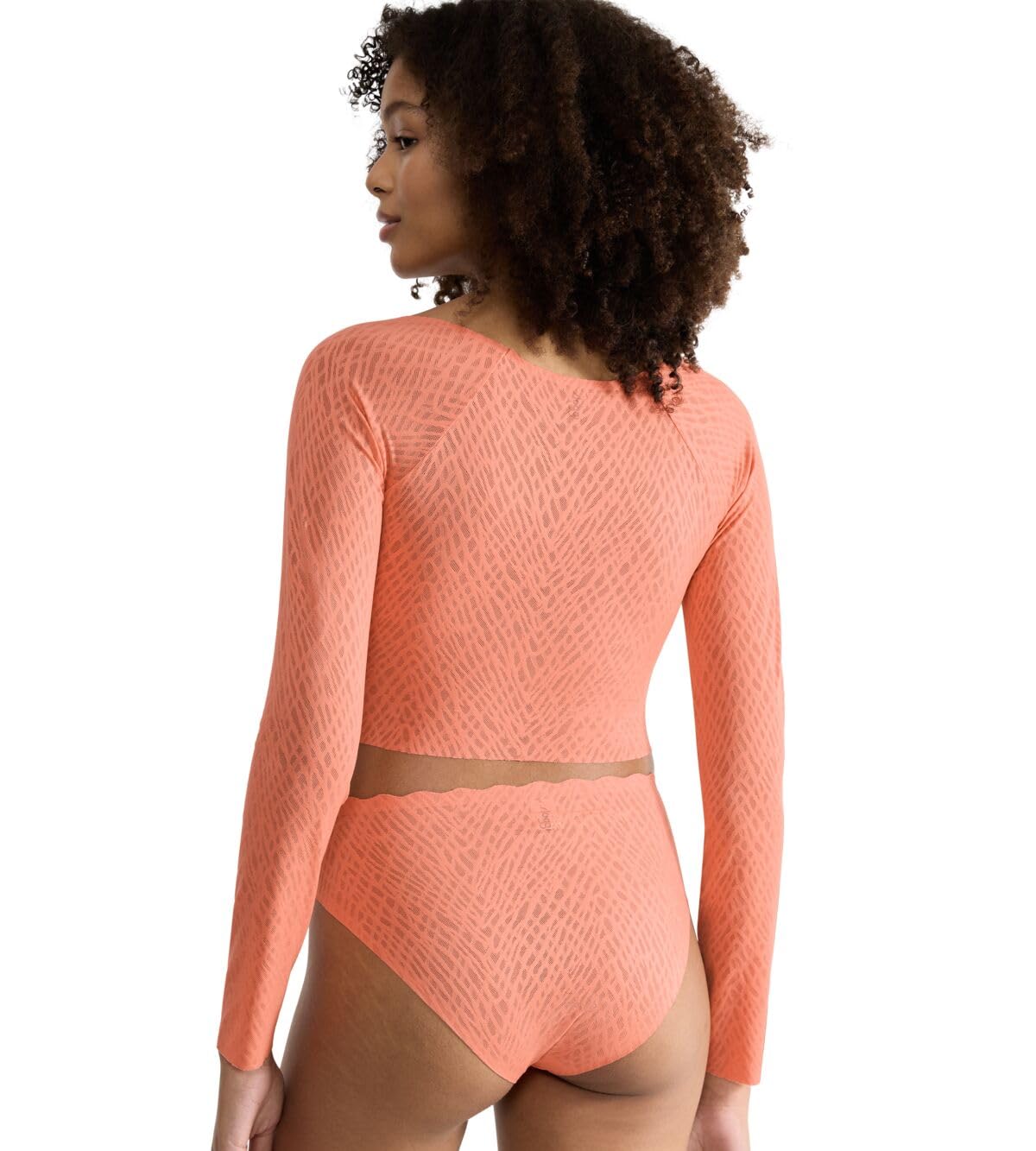 sloggi Zero Feel Bliss Top maglia M manica lunga albicocca