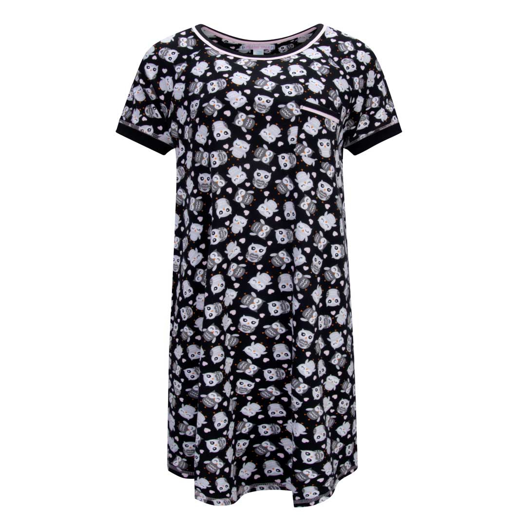 René Rofé Sleep Shirt Camicia Notte Leggera 2 Pezzi Fantasia