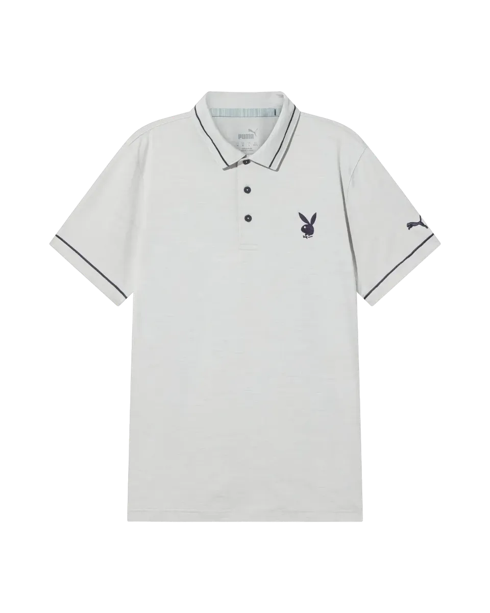 Playboy Tipped Performance Polo Uomo L grigio elasticizzata