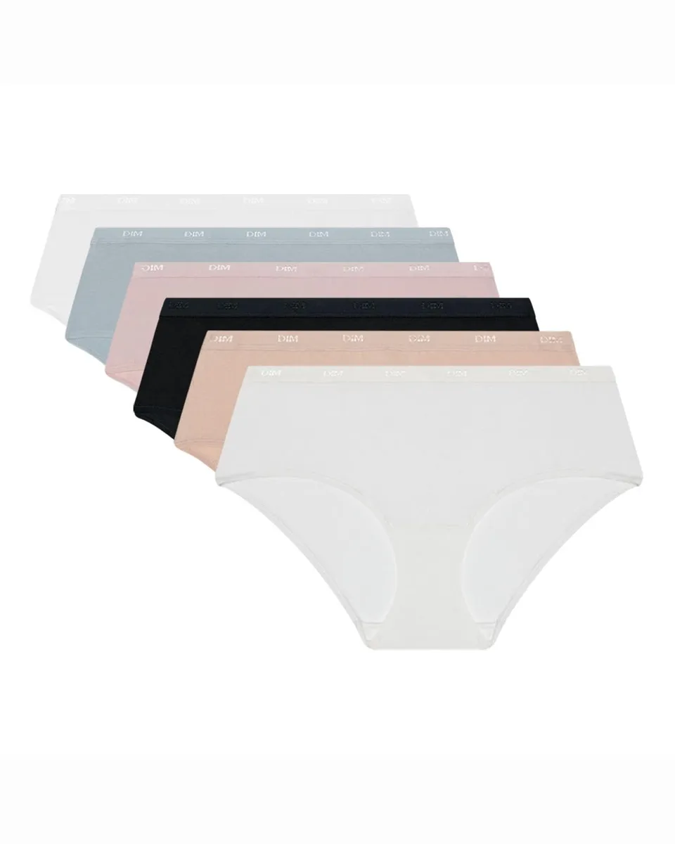 Dim Pockets Coton boxer donna 6 pack cotone multicolore