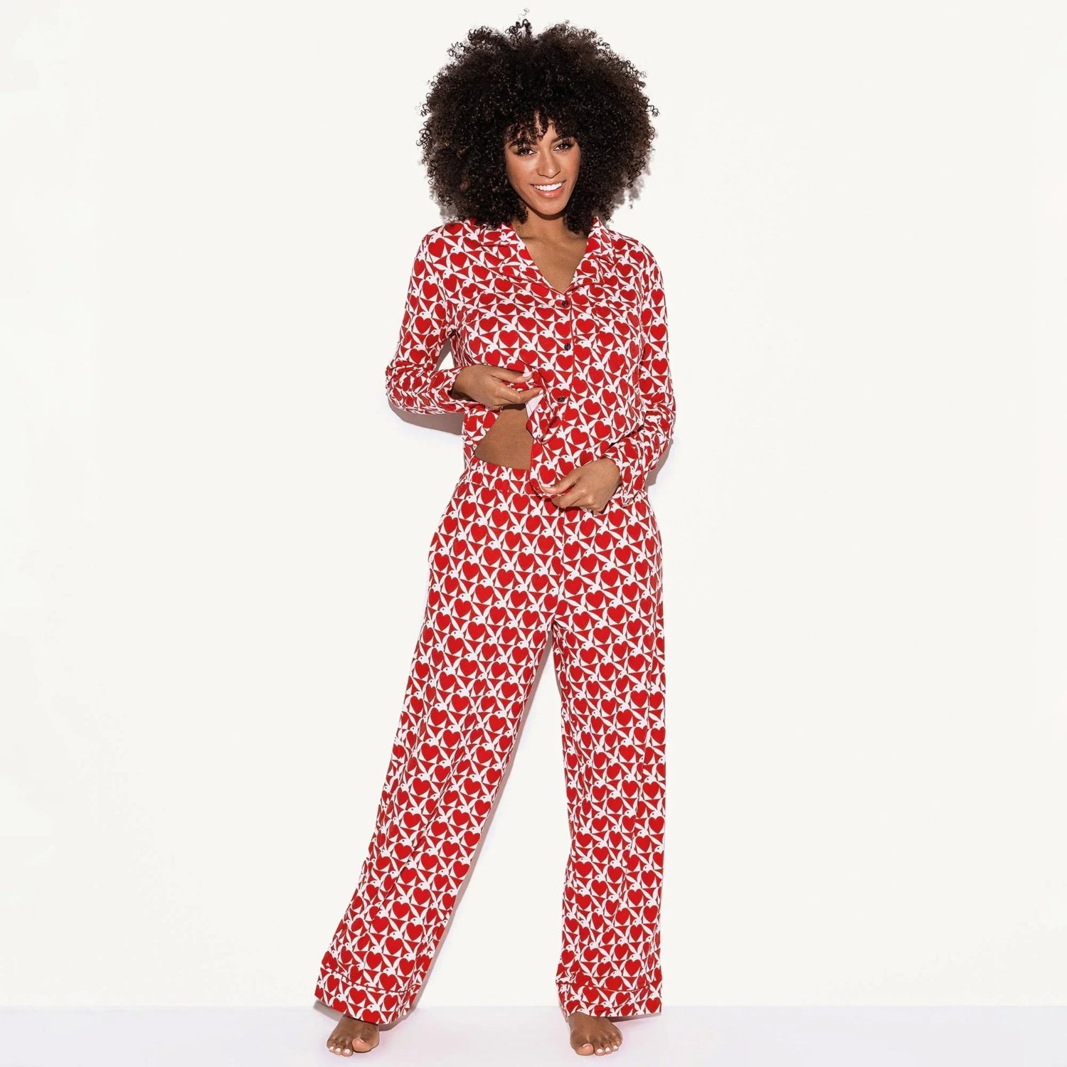 Playboy Red Slumber Party pigiama donna rosso modal