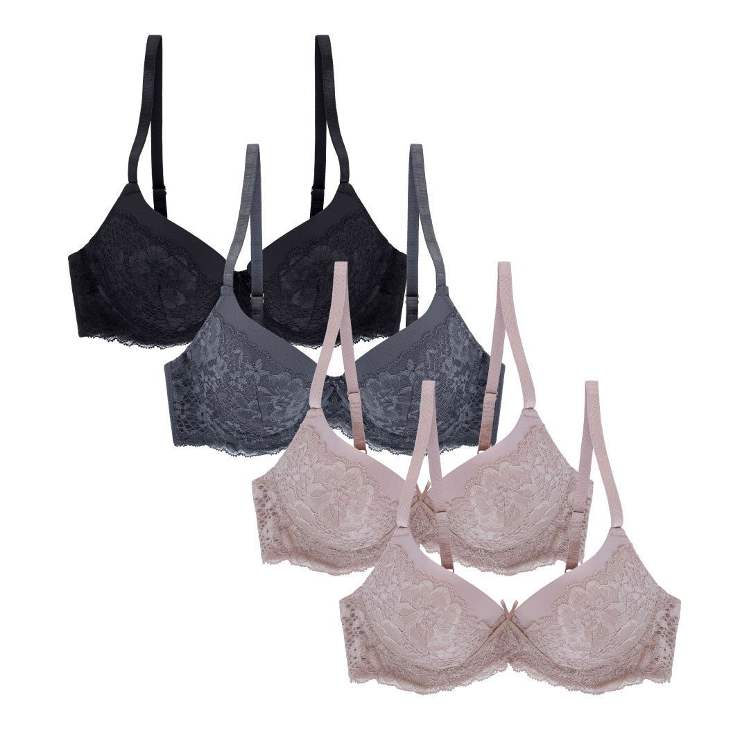 René Rofé Sophie B reggiseno push-up pizzo 4 pezzi 34B
