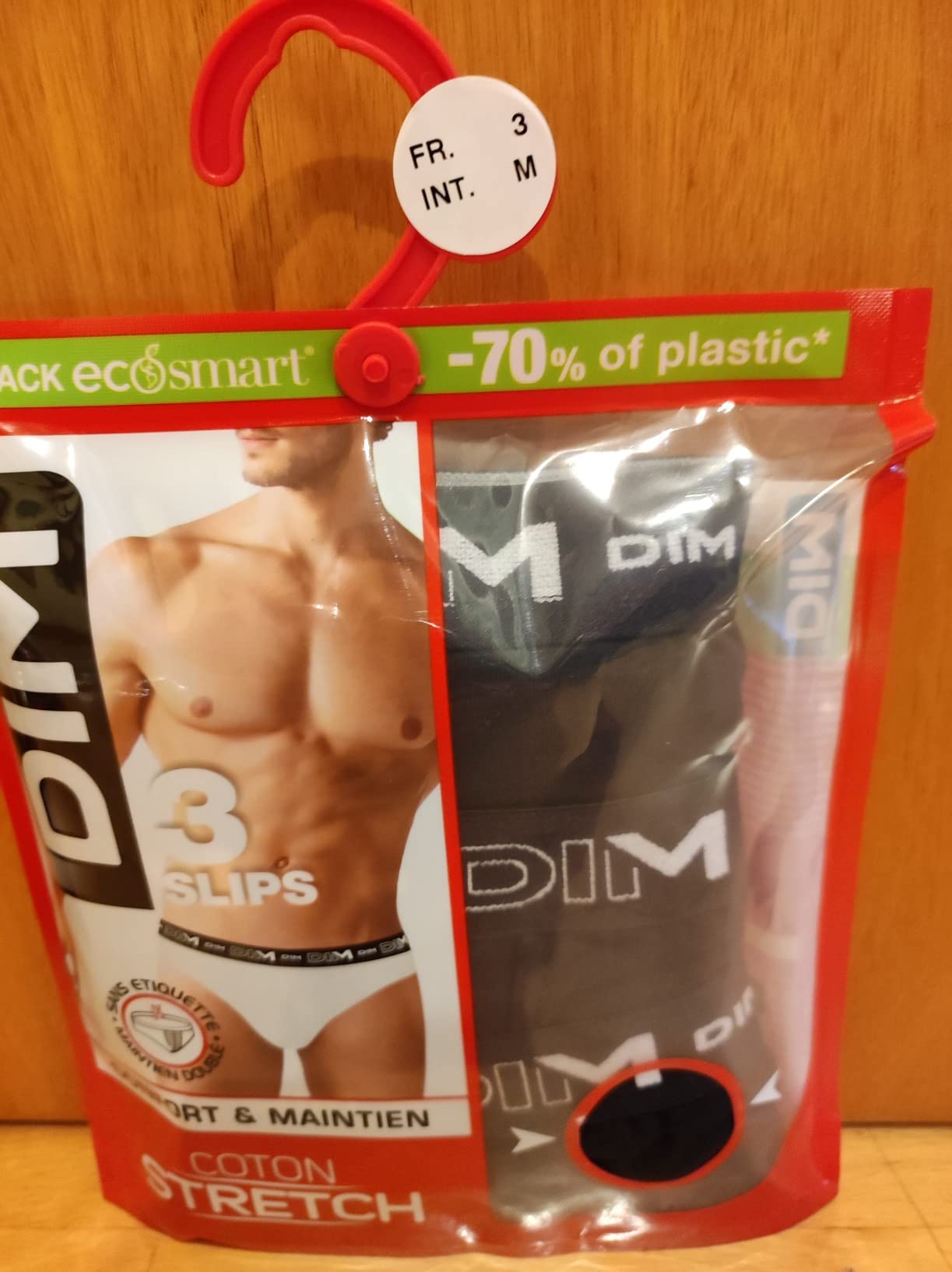 DIM Slip Uomo Cotone Elasticizzato 6 Pezzi Nero Grigio