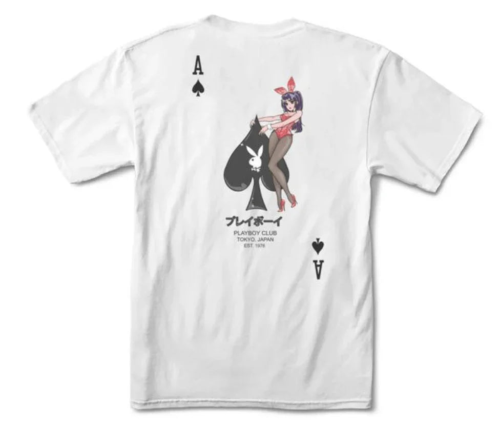 Playboy Ace of Spades 2.0 t-shirt bianca cotone