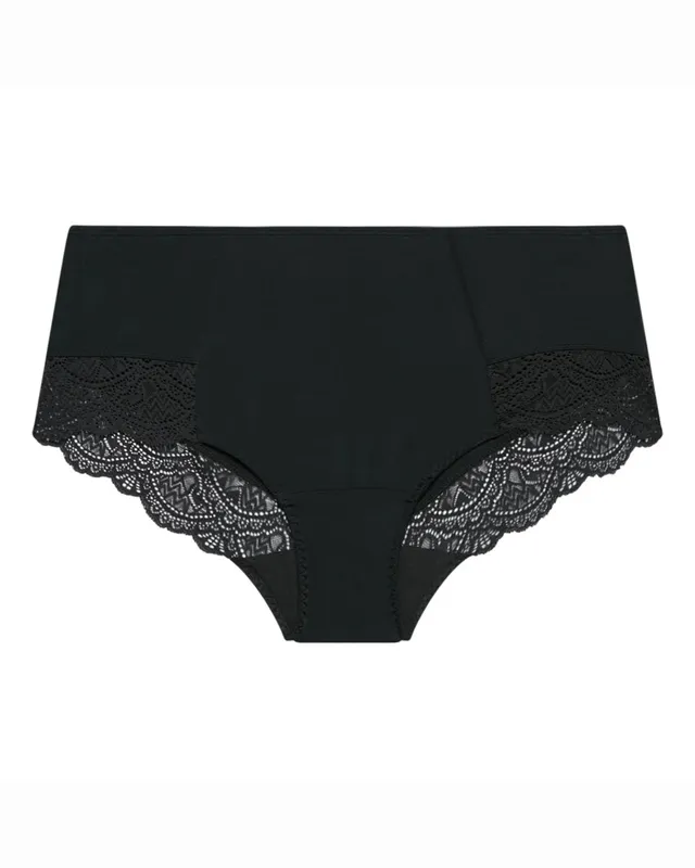 DIM Ecodim slip vita alta XXS nero pizzo ventre piatto