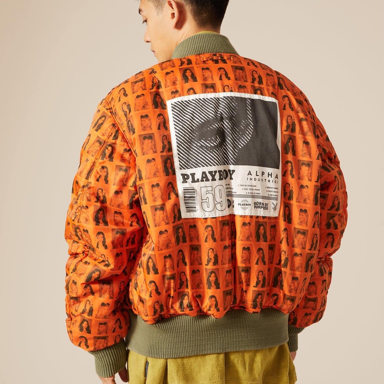 Playboy Alpha Industries giubbotto MA-1 reversibile nylon