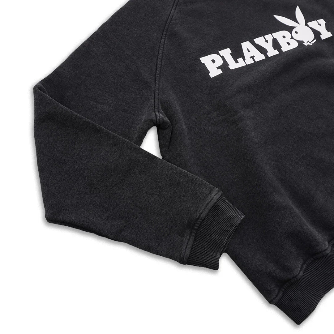 Playboy Masthead felpa nero vintage unisex cotone