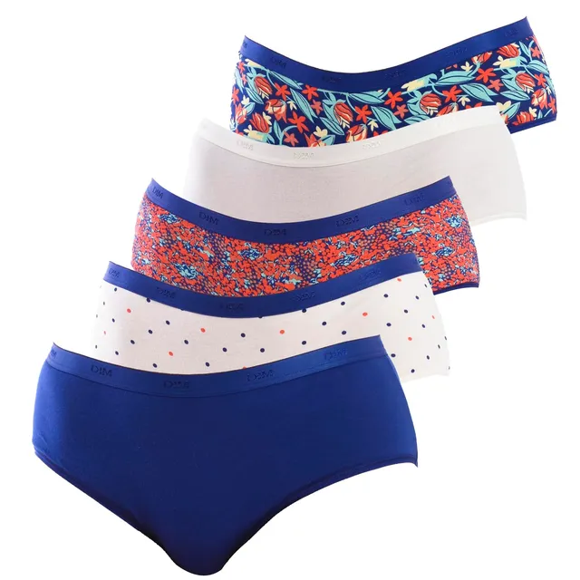 DIM Les Pockets Slip Donna x5 Terracotta Cotone