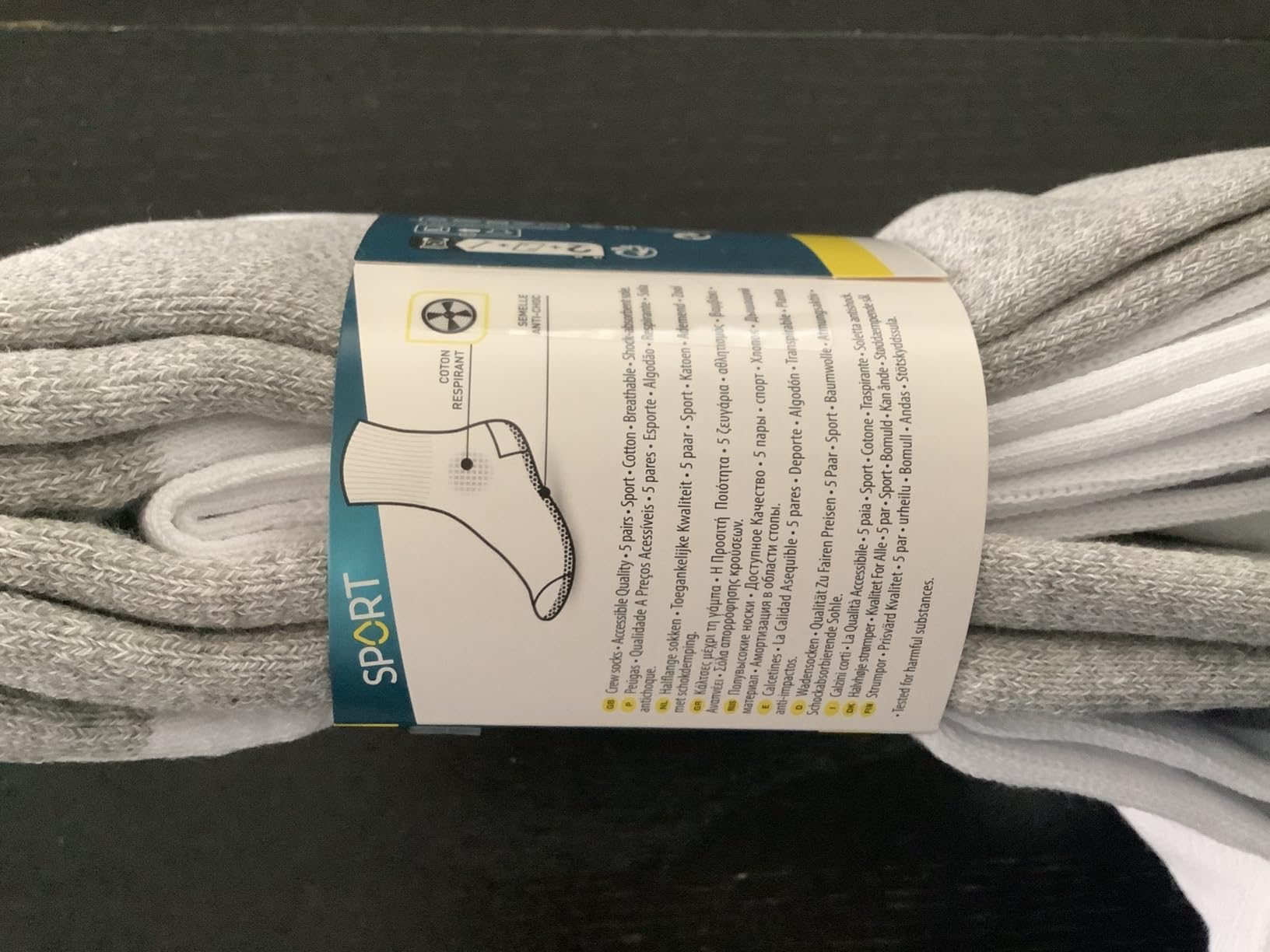 DIM Ecodim Sport Anti Urto calze uomo bianche x3 40-45