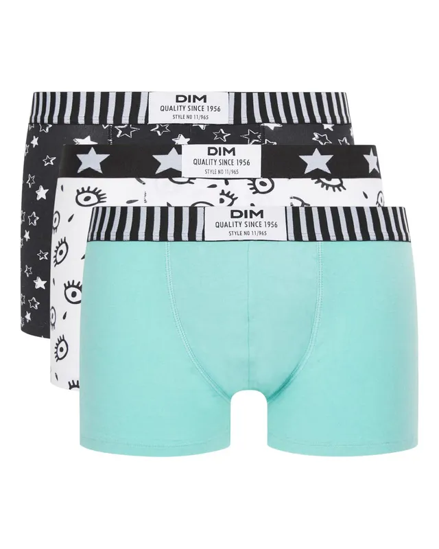 DIM Vibes X3 Boxer Uomo Fantasia Verde Cotone Elasticizzato
