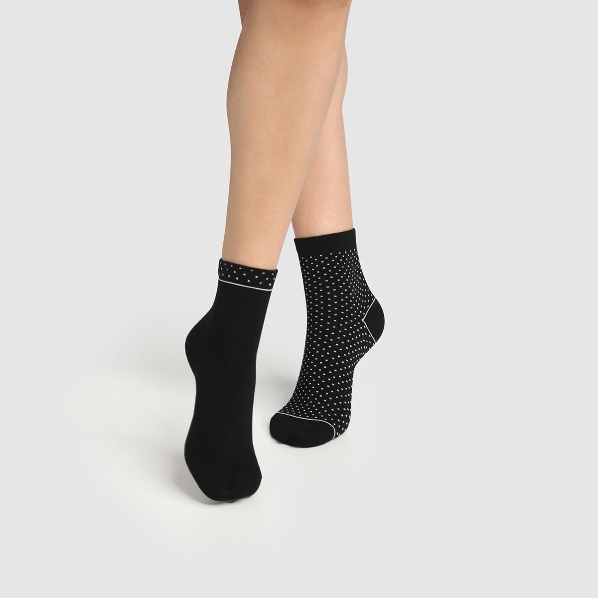 DIM Eco-conçues Calzini Donna x2 Neri Cotone Bio