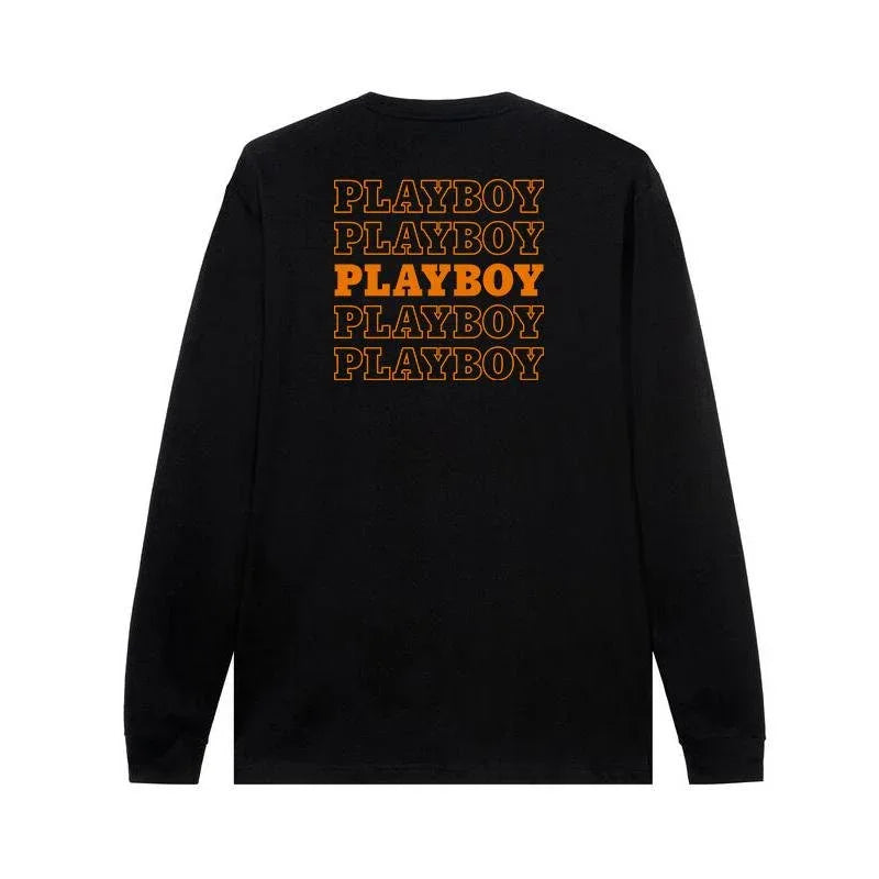 Playboy Repeating Masthead maglia maniche lunghe cotone