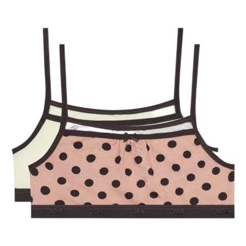Dim Les Pockets Reggiseno Bambina Pois Beige x2 Cotone