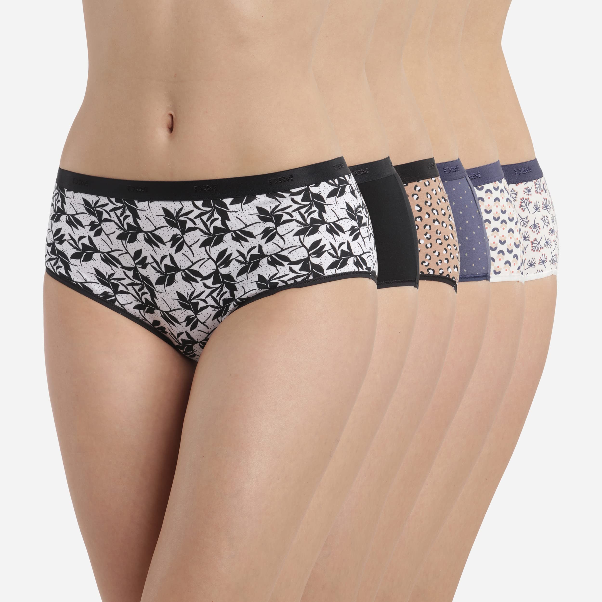 DIM Les Pockets Boxer Donna Cotone (5 Pezzi) Colorati