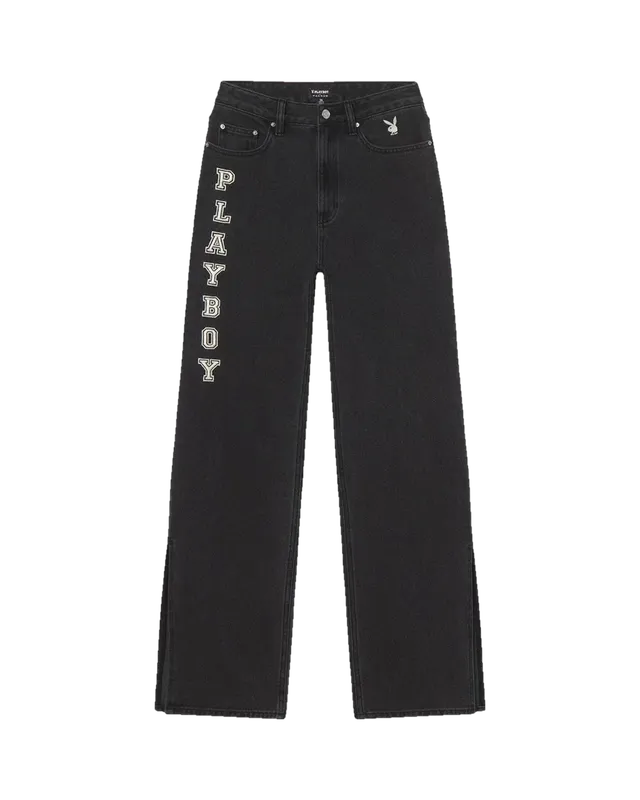 Playboy 90s Boyfriend jeans donna Midnight cotone rigido