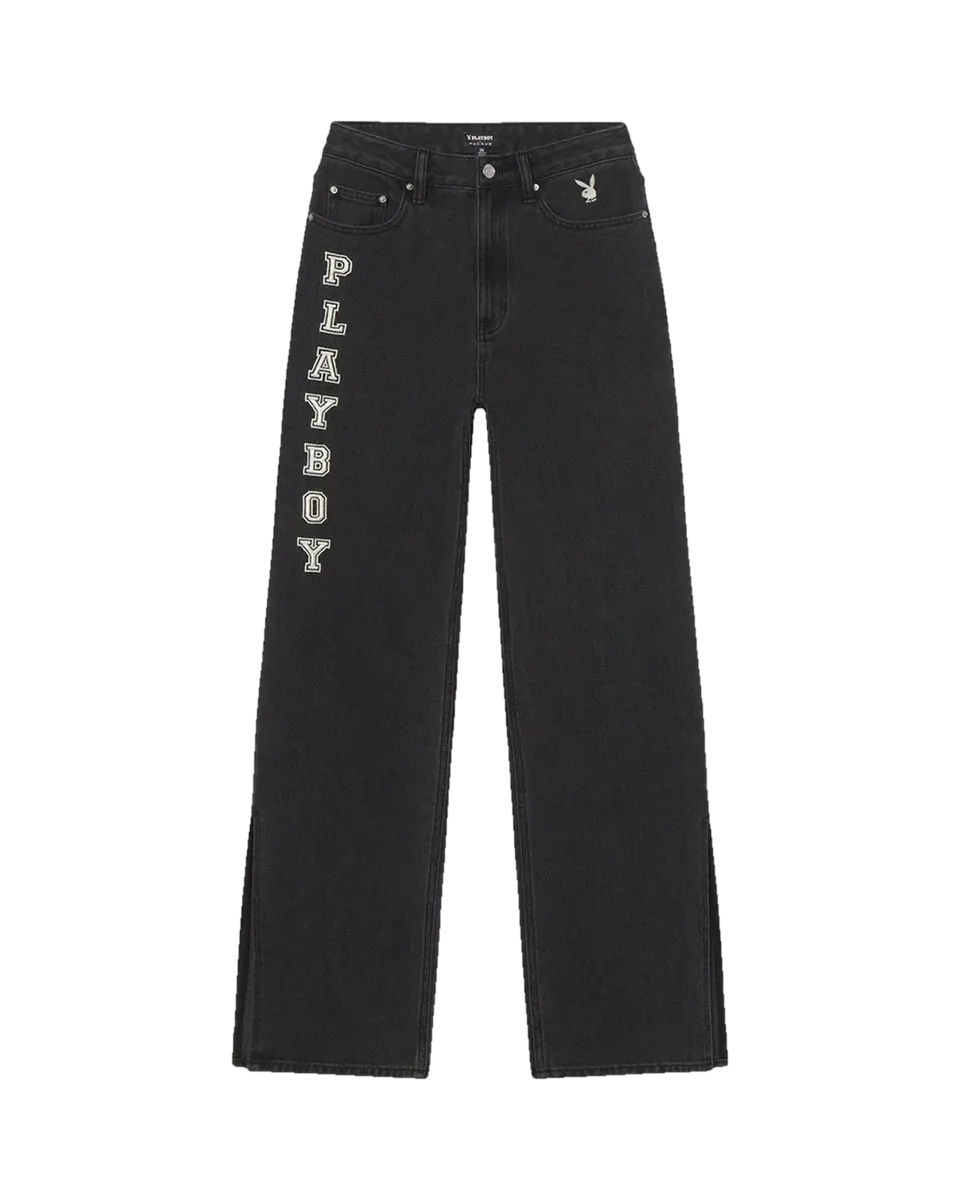 Playboy 90s Boyfriend jeans donna Midnight cotone rigido
