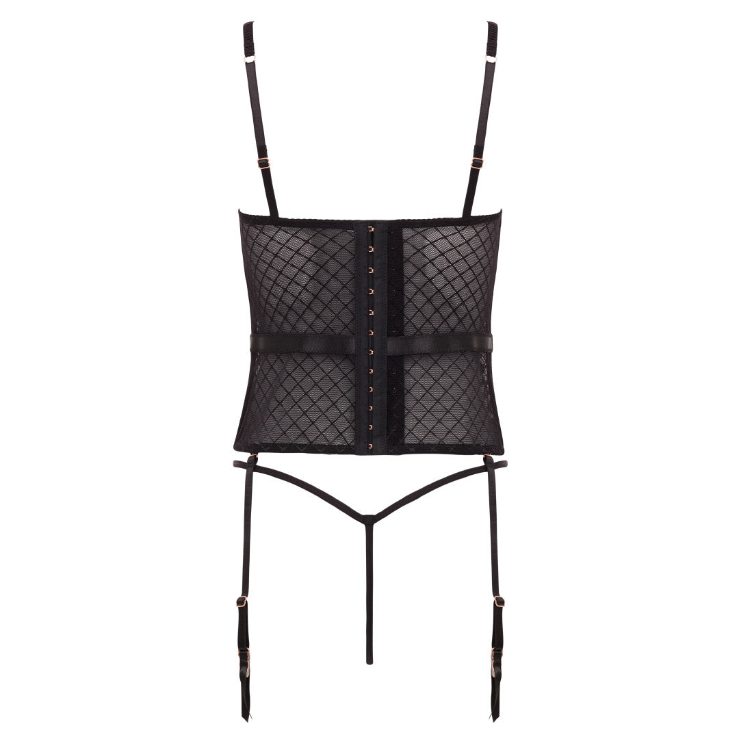 René Rofé Lurex bustier nero M con perizoma