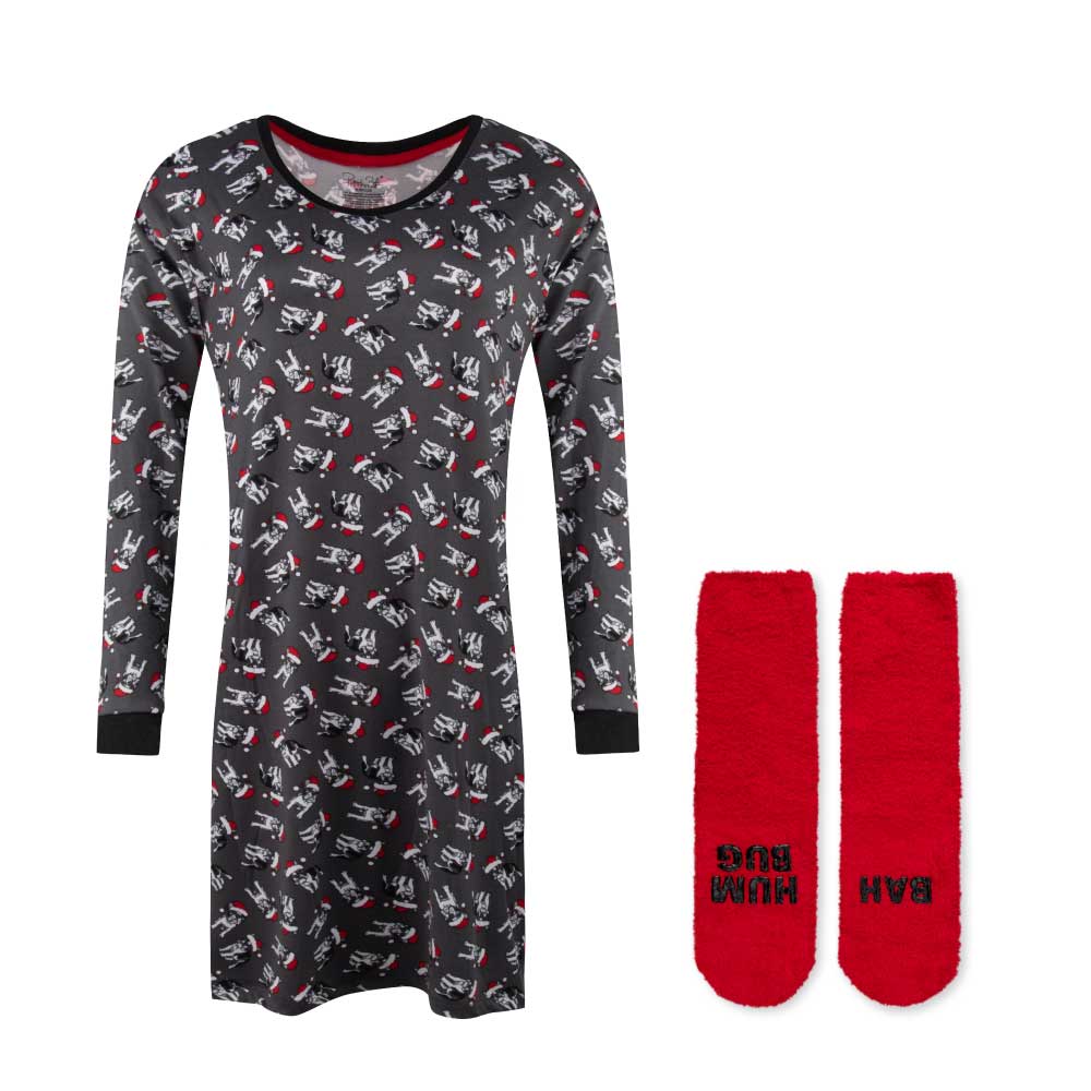 René Rofé Butter Soft Sleepshirt camicia notte con calzini