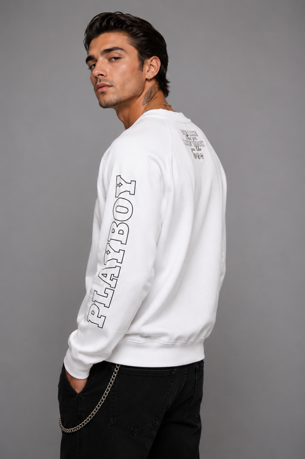 Playboy Dice Sweatshirt felpa bianca dadi