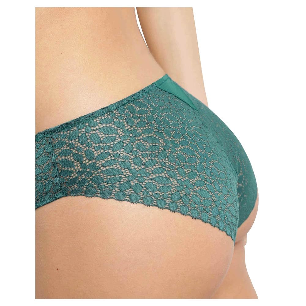 DIM Daily Dentelle slip verde smeraldo pizzo