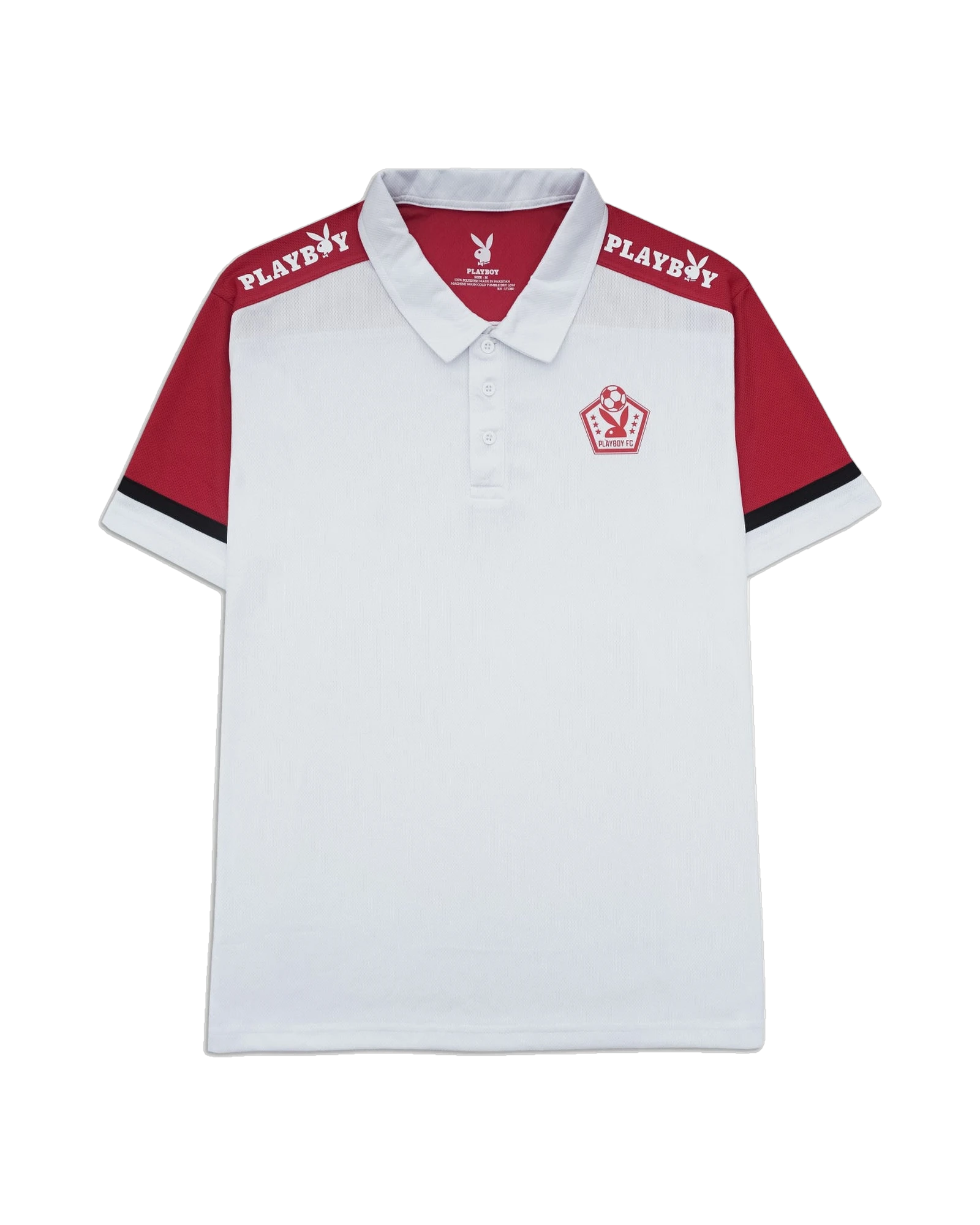 Playboy FC Crest polo jersey bianca football