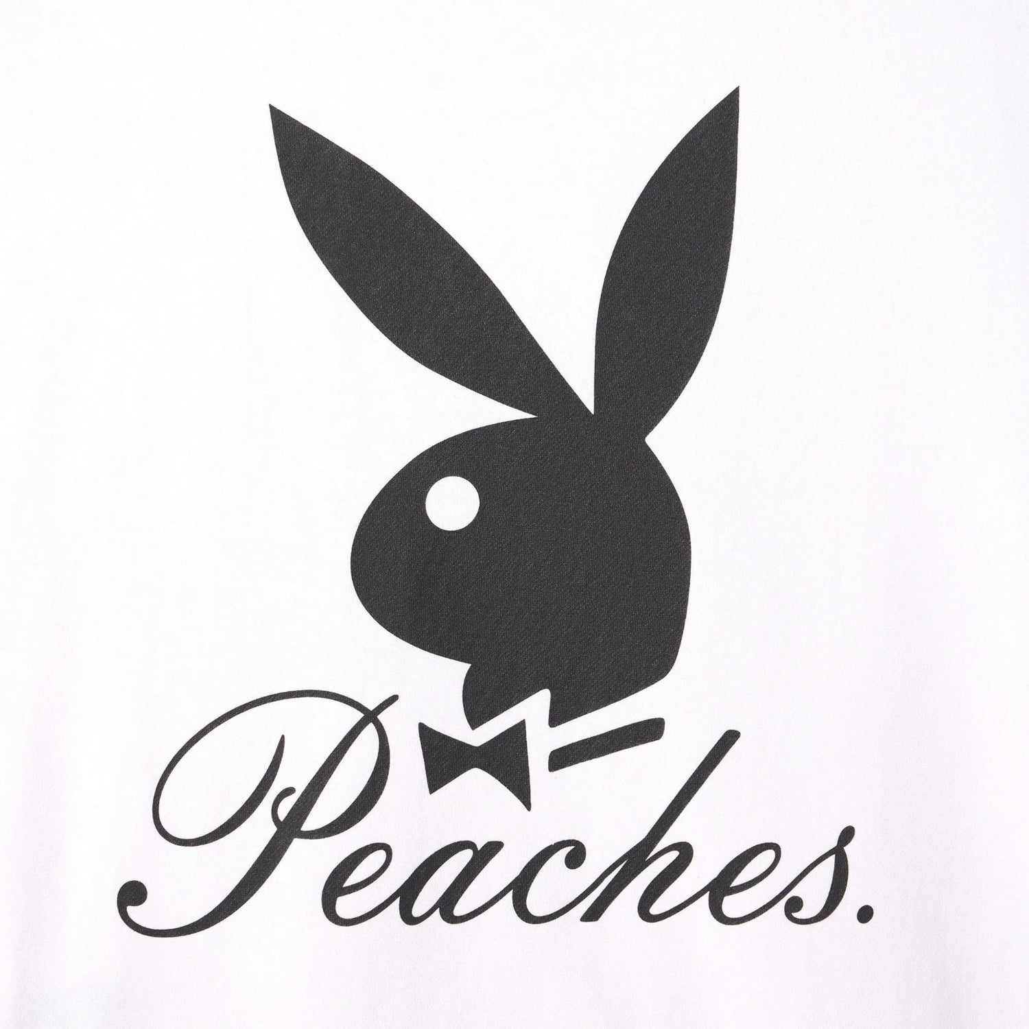 Playboy Peaches Script Crewneck felpa girocollo bianca