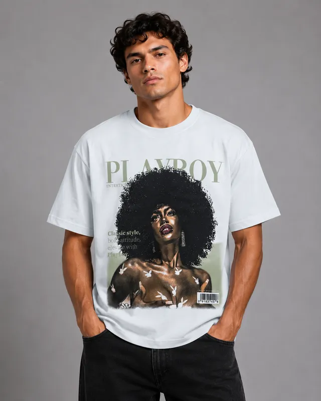 Playboy Class Tee T-Shirt Unisex Cotone Nero