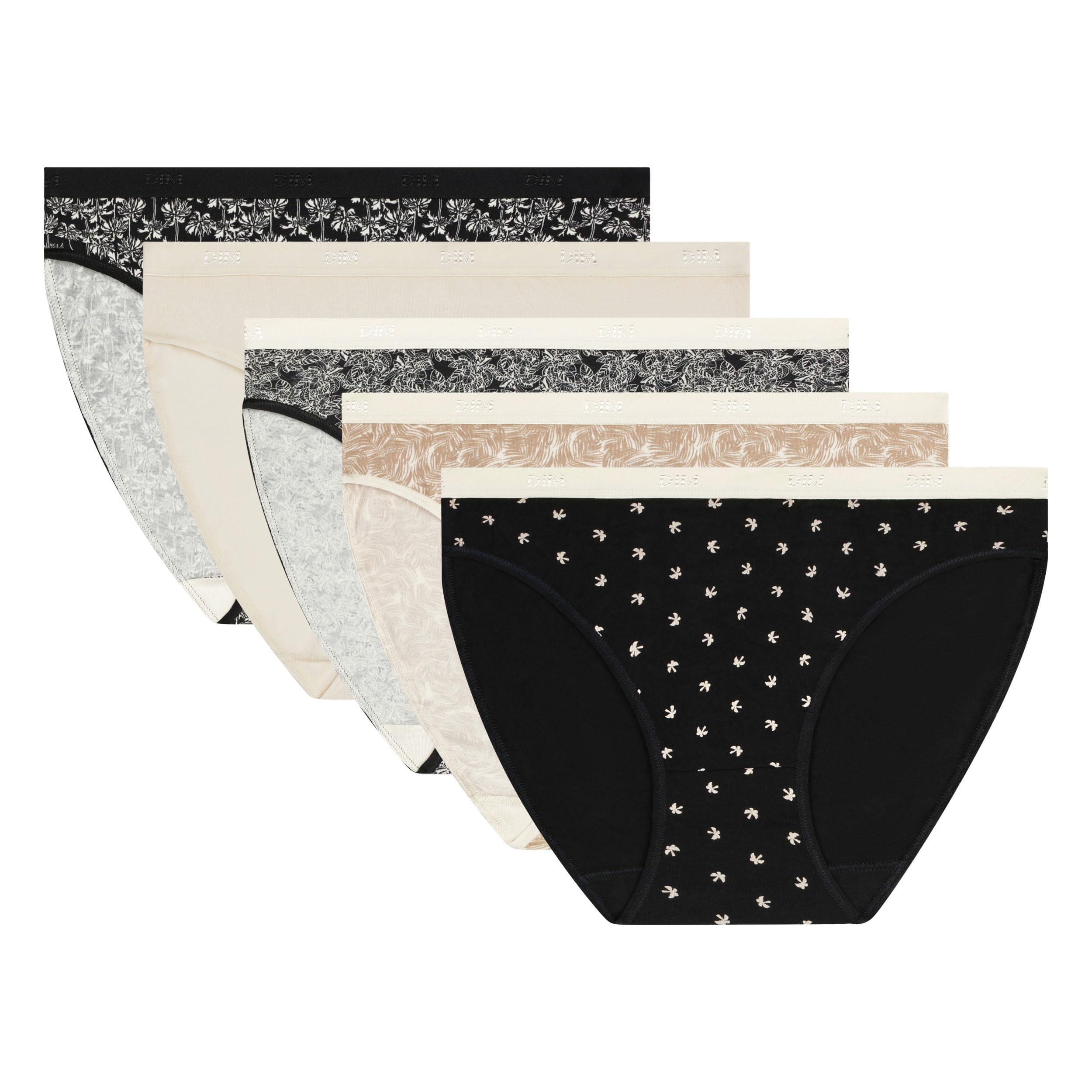 DIM Les Pockets slip donna cotone M x5 fiori