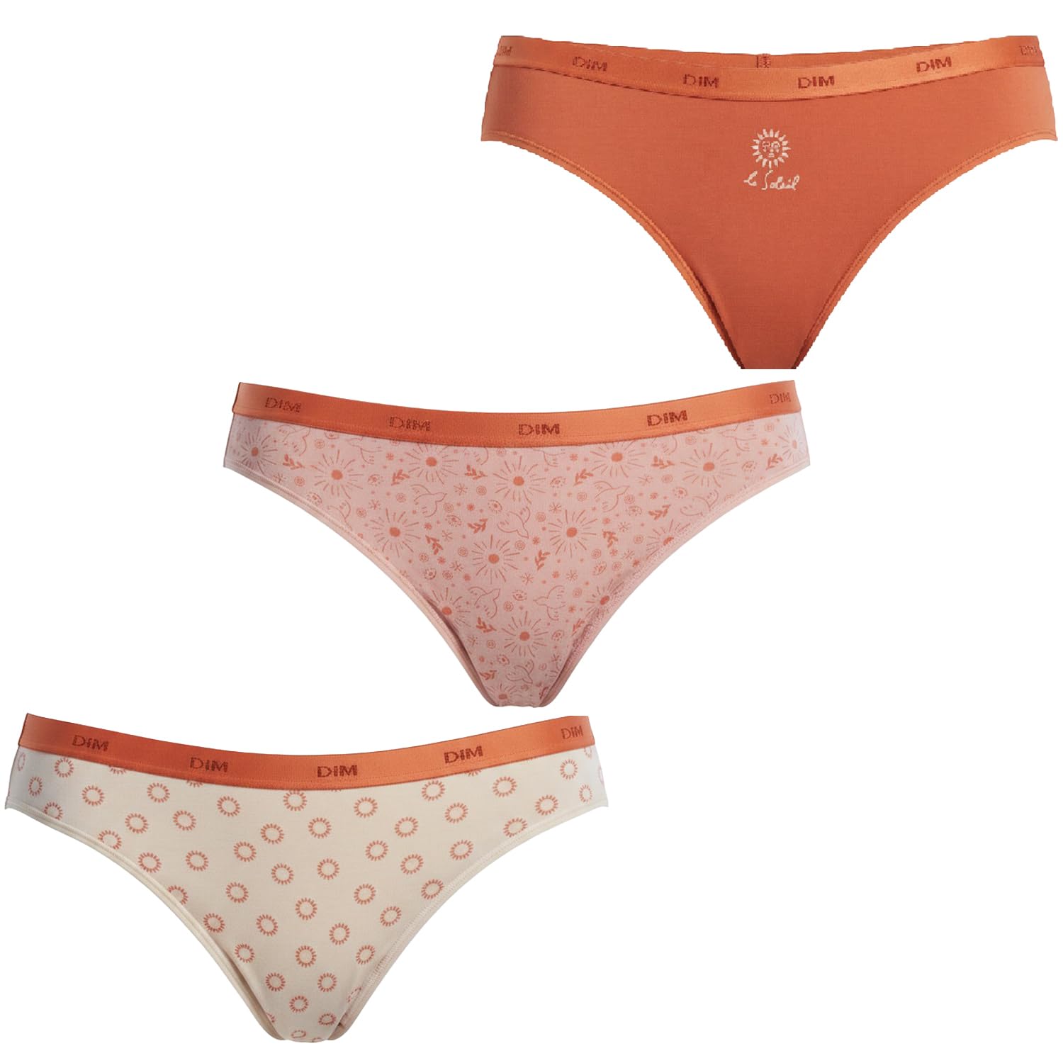 DIM Pockets slip donna cotone x3 noir marron creme