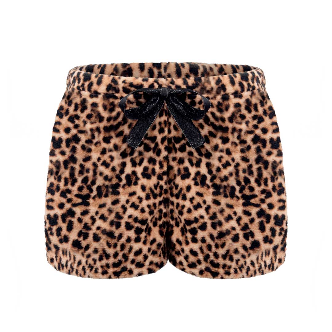 René Rofé 2-Pack Plush Fleece shorts pigiama leopardo S