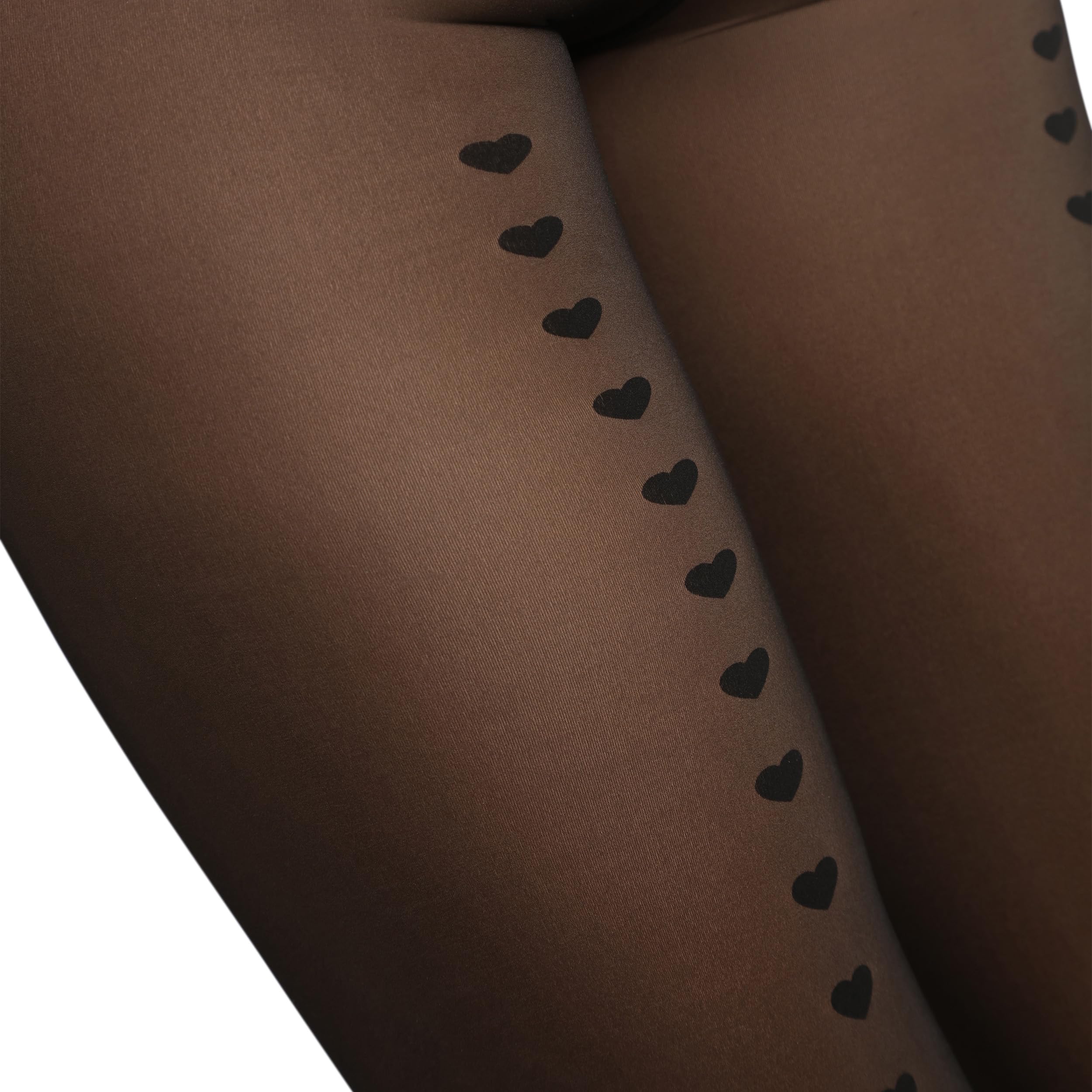 DIM Thermo Caldo Trasparente collant donna S-M cuore nero