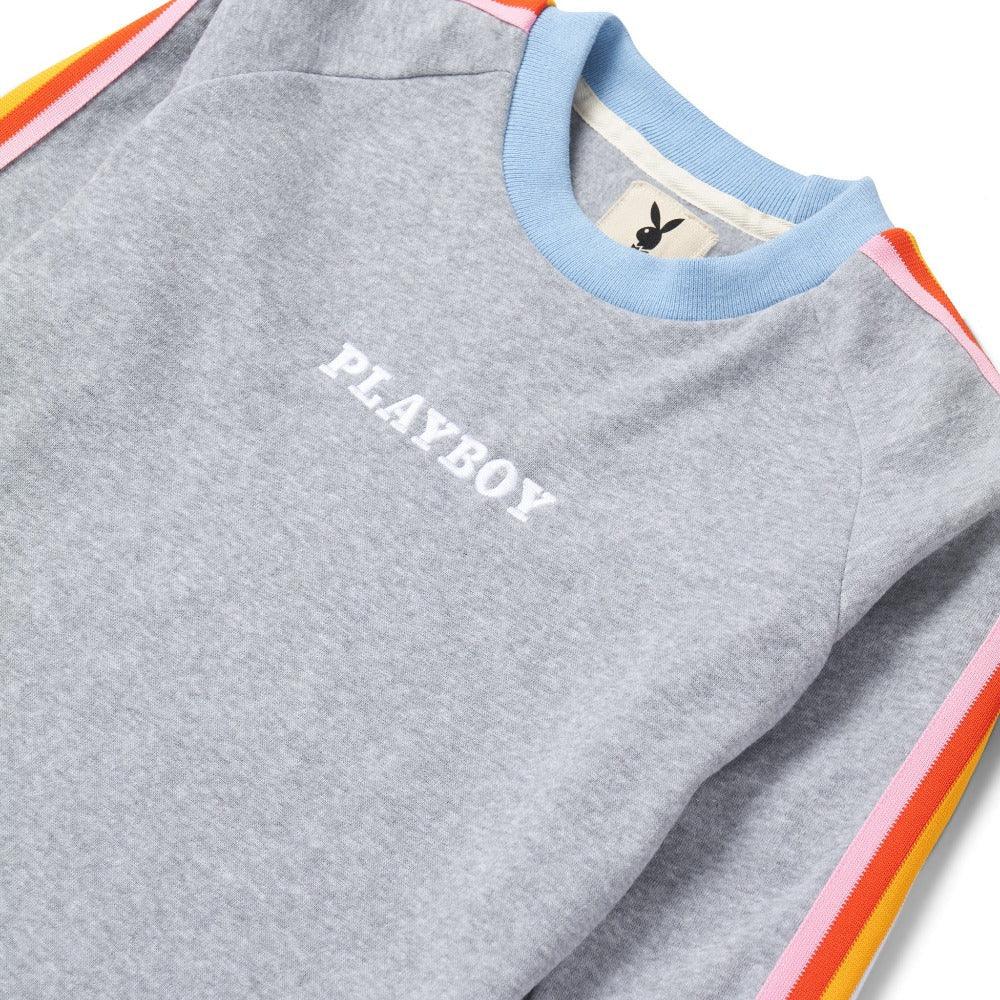 Playboy Cropped Warmup felpa donna cotone varsity