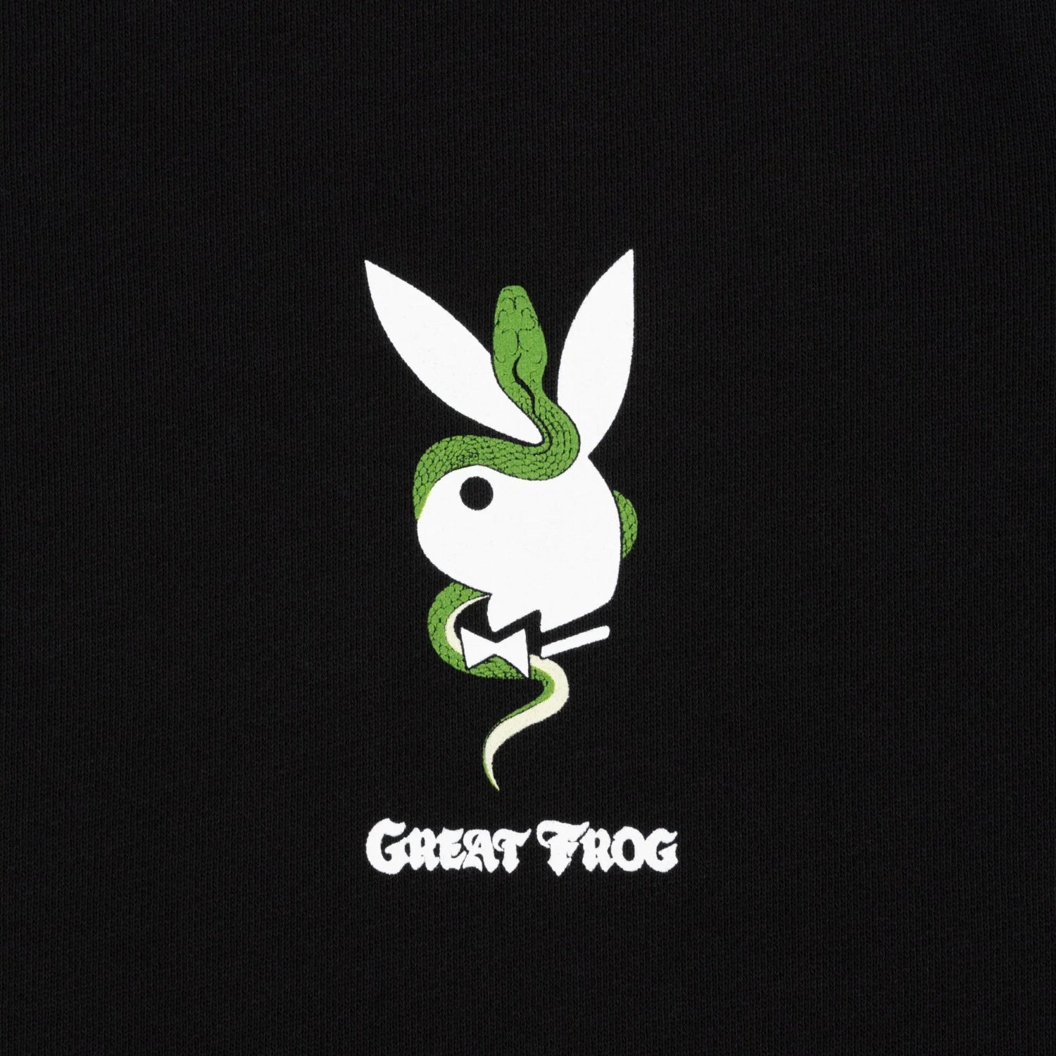 Playboy The Great Frog Crewneck felpa girocollo nera cotone