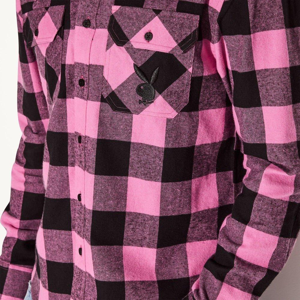 Playboy Flanella Camicia Uomo M rosa cotone morbido