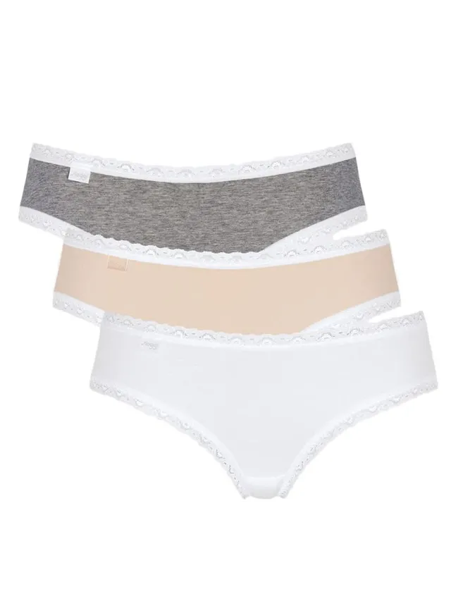 Sloggi 24/7 Weekend Hipster 3p donna bianco cotone stretch