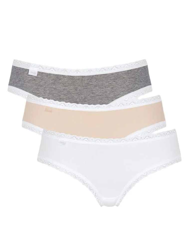 Sloggi 24/7 Weekend Hipster 3p donna bianco cotone stretch