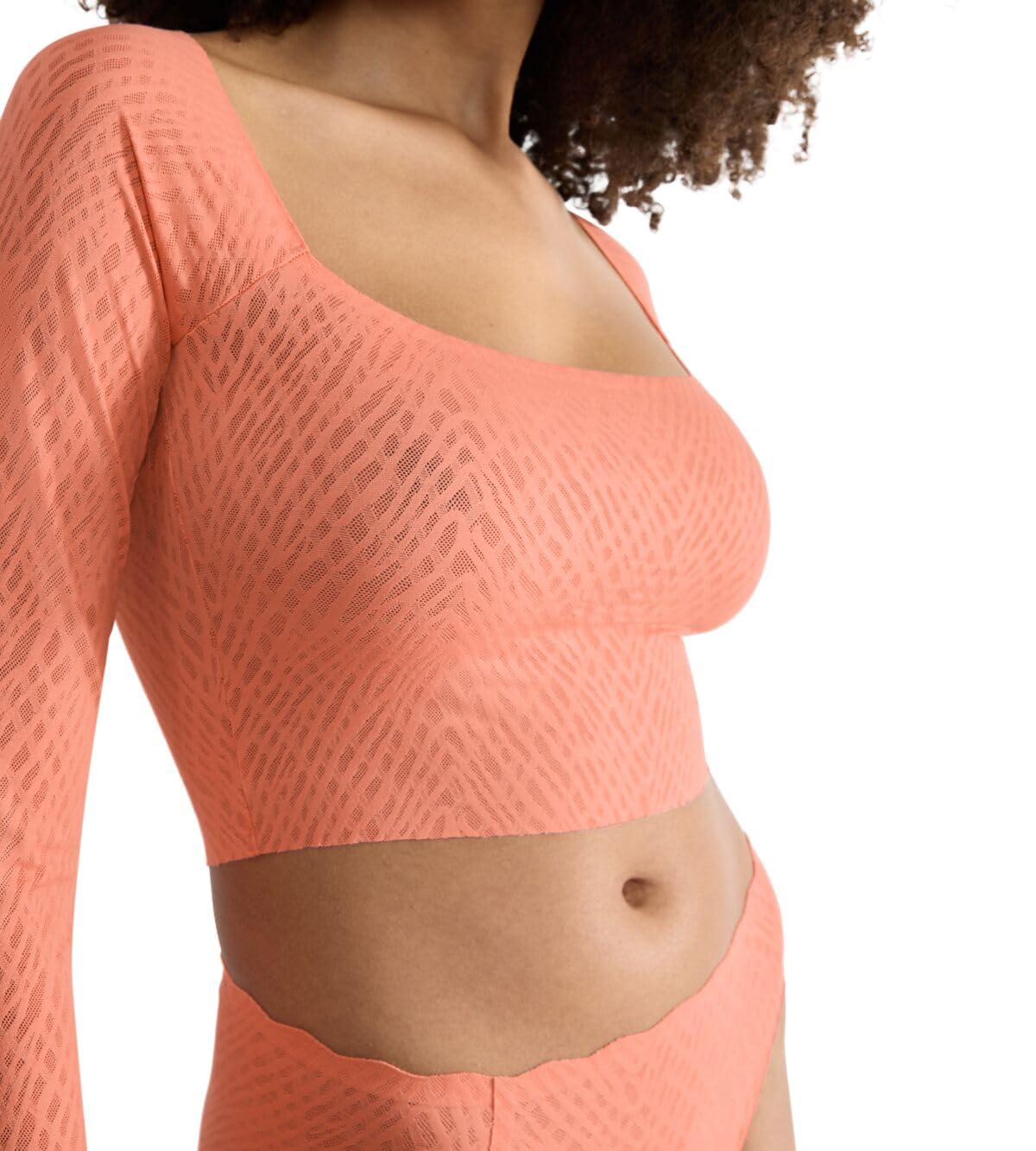sloggi Zero Feel Bliss Top maglia M manica lunga albicocca
