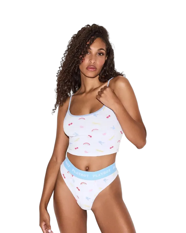Playboy Dream Lounge canotta donna a coste scollo tondo