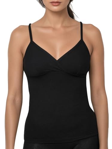 Egi 1133 canotta donna scollo a V micromodal spalla stretta